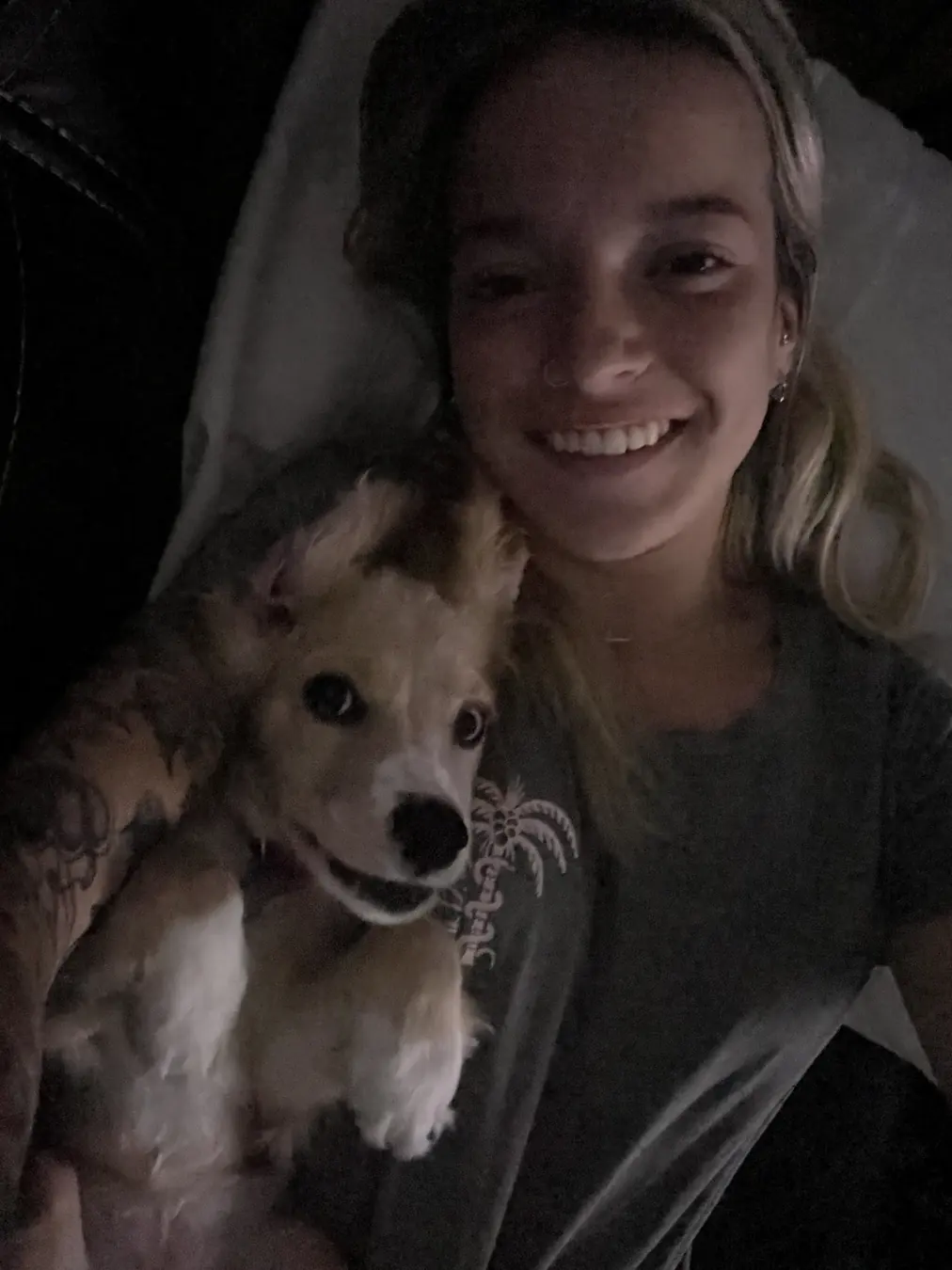 Sadie, evening cuddle